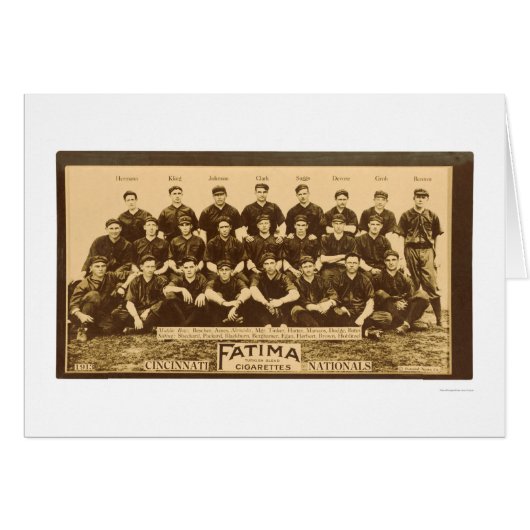 Cincinnati Reds Baseball 1913 Cards (Front Horizontal)