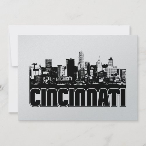 Cincinnati Skyline Personalized Invitations