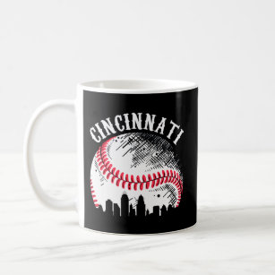 Cincinnati Skyline City Baseball Met At Gameday Coffee Mug