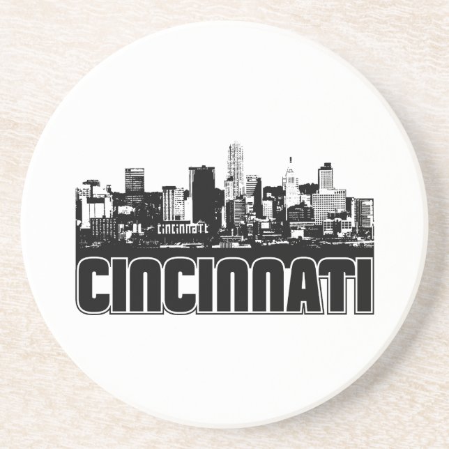 Cincinnati Skyline Drink Coaster (Front)