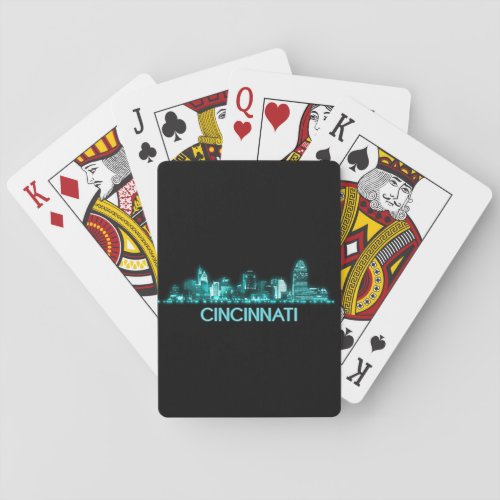 Cincinnati Skyline Poker Cards