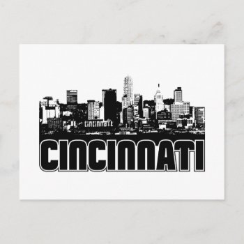 Cincinnati Skyline Postcard by TurnRight at Zazzle
