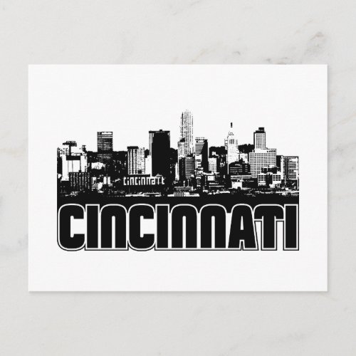 Cincinnati Skyline Postcard