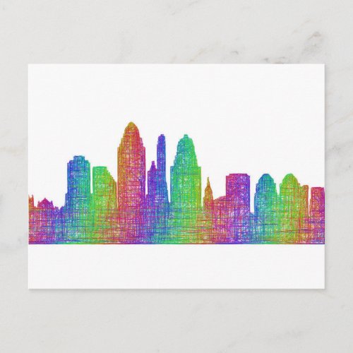 Cincinnati skyline postcard