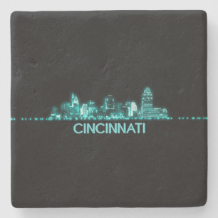 Cincinnati Skyline Stone Coaster