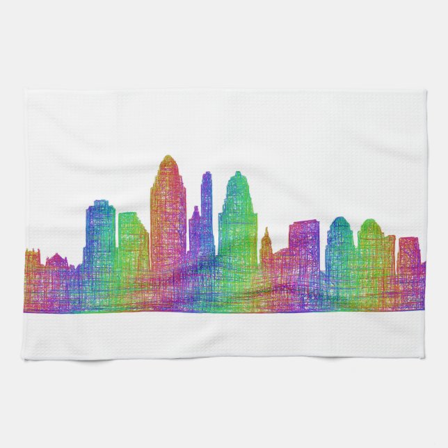 Cincinnati skyline towel (Horizontal)