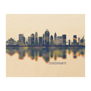Cincinnati Skyline Wood Wall Art