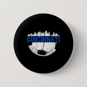 Cincinnati Soccer Distressed Cincy nati  Button