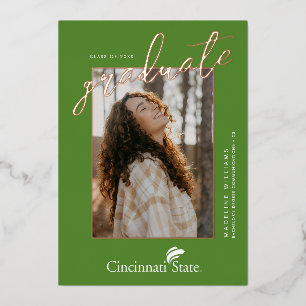 Cincinnati State Graduation Foil Invitation