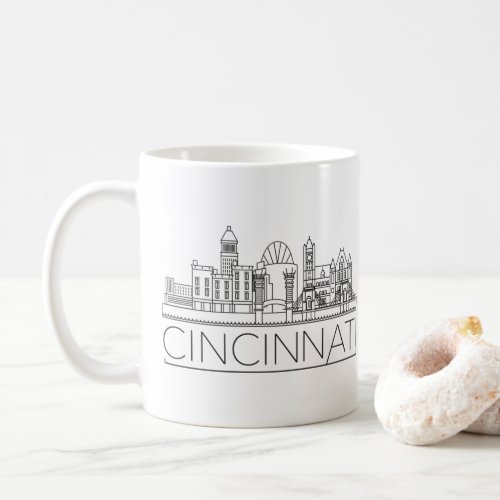 Cincinnati  Stylized Skyline Coffee Mug