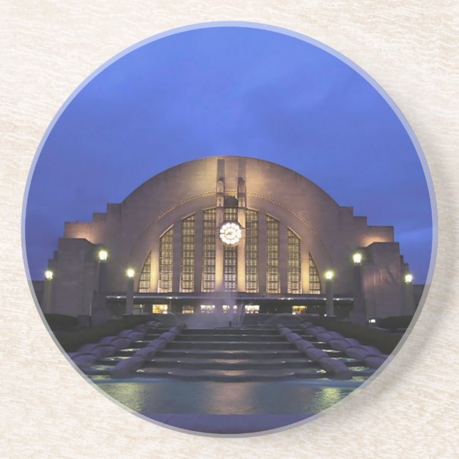 Cincinnati Union Terminal/Museum Center Sandstone Coaster (Front)