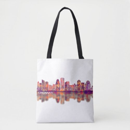 Cincinnati USA Skyline Tote Bag