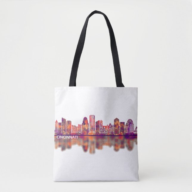 Cincinnati USA Skyline Tote Bag (Front)