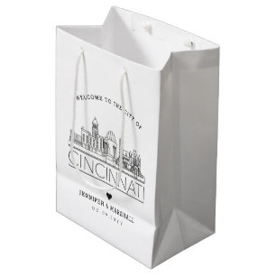 Cincinnati Wedding   Medium Gift Bag