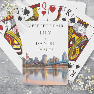 Cincinnati Wedding Perfect Pair Favor Poker Cards