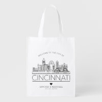 Cincinnati Wedding | Stylized Skyline