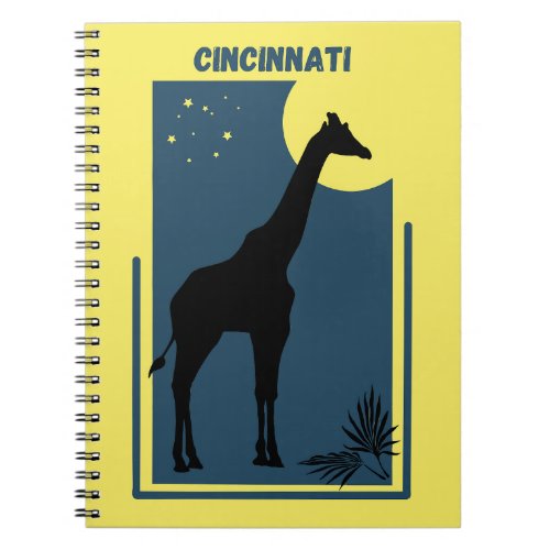 Cincinnati Zoo Ohio Vintage Giraffe Notebook