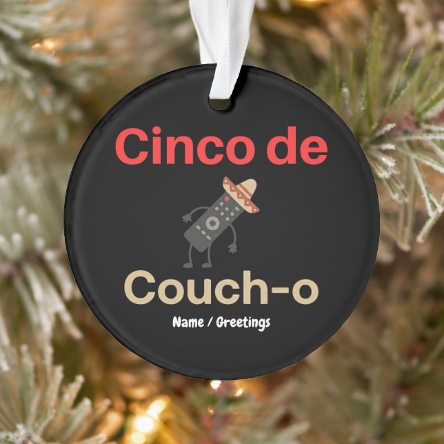 Cinco de Couch-o Remote Control Sombrero Funny Ornament (Tree)