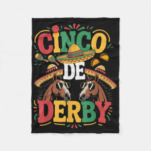 Cinco De Derby Funny Derby De Mayo Taco Horse Raci Fleece Blanket