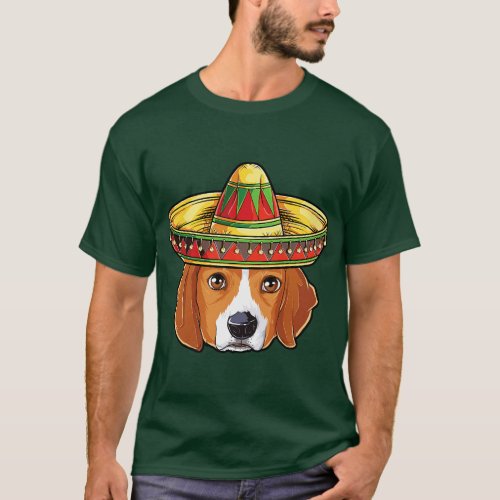 Cinco de Doggo Mayo Beagle Mexican Men Women Kids  T_Shirt
