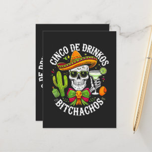 Cinco De Drinko Bitchachos Announcement Postcard