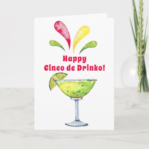 Cinco de Drinko Cinco de Mayo Margarita Card