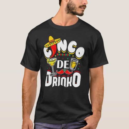 Cinco De Drinko  Mexican Cinco De Mayo Drinking T_Shirt