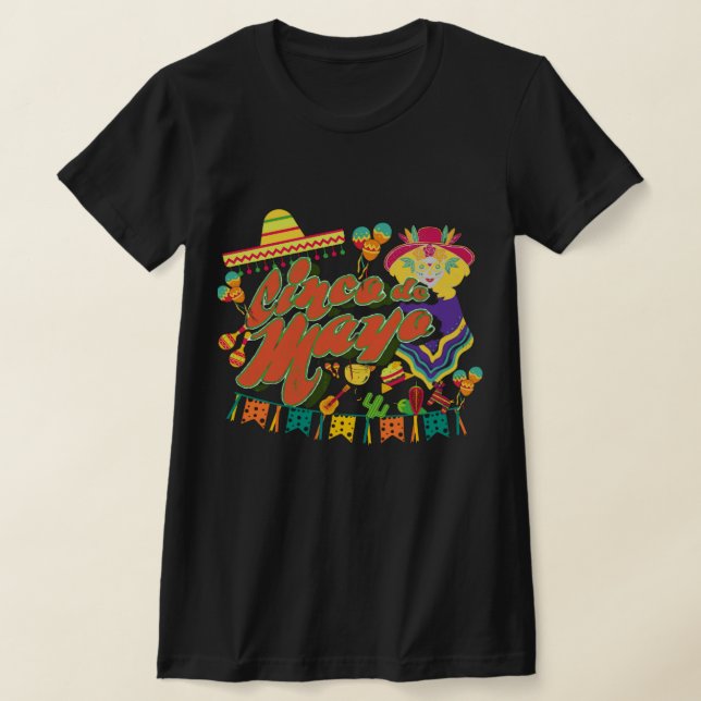  Cinco De Drinko Womens T-Shirt (Laydown)