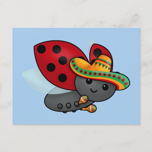 Cinco de May Ladybug Postcard