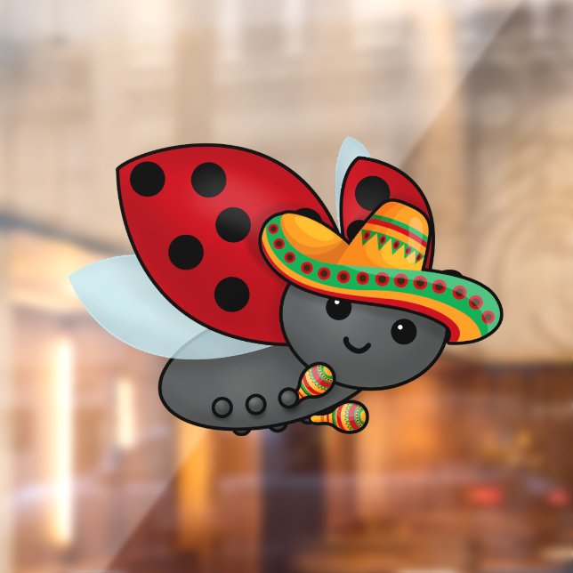 Cinco de May Ladybug Window Cling (Sheet 2)