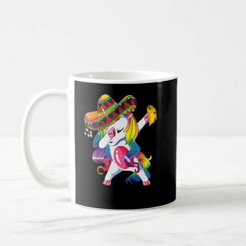 Cinco De Mayo 2022 Dabbing Unicorn Taco Holder Mex Coffee Mug