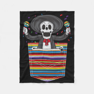 Cinco De Mayo 2025 Calaca Blanket Pocket Serape Me
