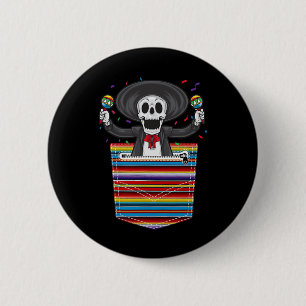 Cinco De Mayo 2025 Calaca Blanket Pocket Serape Me Button