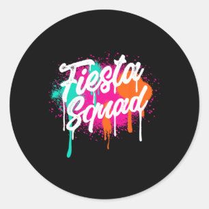 Cinco De Mayo 2025 Fiesta Squad Fiesta Mexican Col Classic Round Sticker