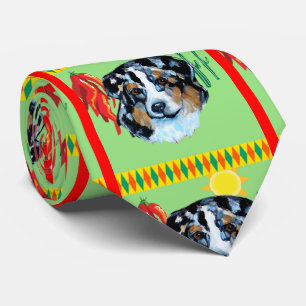 CINCO de MAYO AUSTRALIAN SHEPHERD Neck Tie
