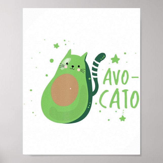 Cinco De Mayo Avocado Cat Cute Avocato Meow Gift  Poster (Front)