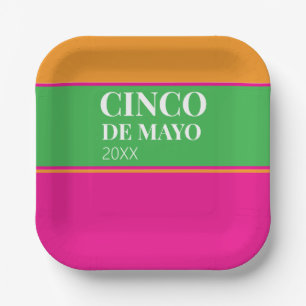 Cinco De Mayo BBQ Party Paper Plates