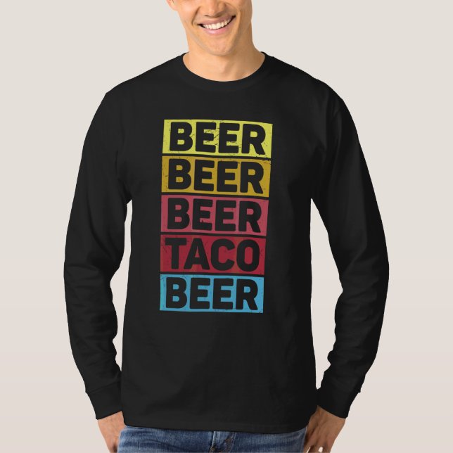 Cinco De Mayo Beer Beer Taco Beer Mexican Party T-Shirt (Front)