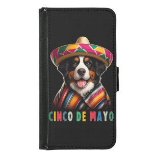 Cinco De Mayo Bernese Dog with Poncho And Sombrero Samsung Galaxy S5 Wallet Case