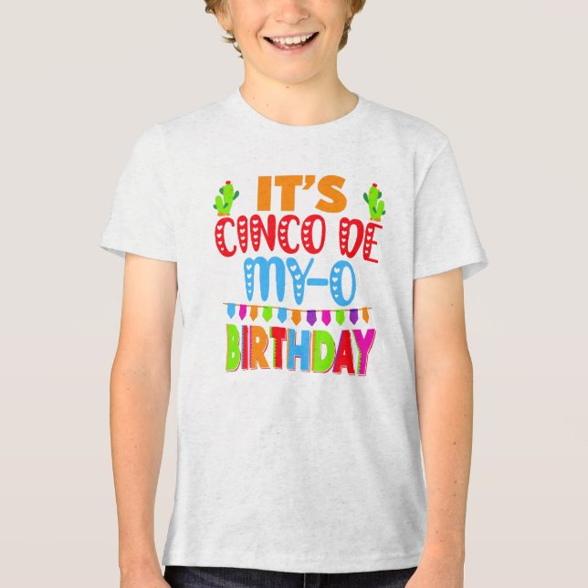 cinco de mayo birthday funny pun Tri-Blend shirt (Front)