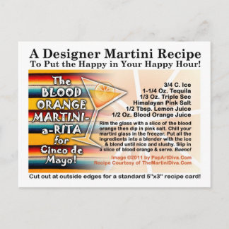 Cinco de Mayo Blood Orange Martini Margarita Card