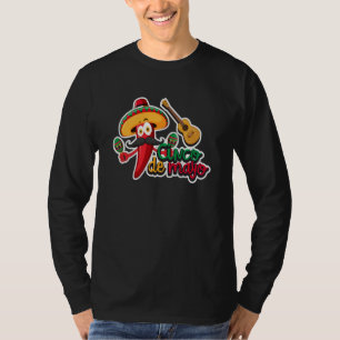 Cinco De Mayo Burritos Mexico Tacos and Avocado 5 T-Shirt