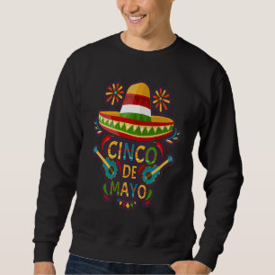 Cinco De Mayo Burritos  Mexico Tacos and Avocado   Sweatshirt