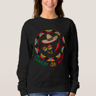 Cinco De Mayo Burritos  Mexico Tacos and Avocado   Sweatshirt