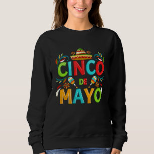 Cinco De Mayo Burritos  Mexico Tacos and Avocado   Sweatshirt