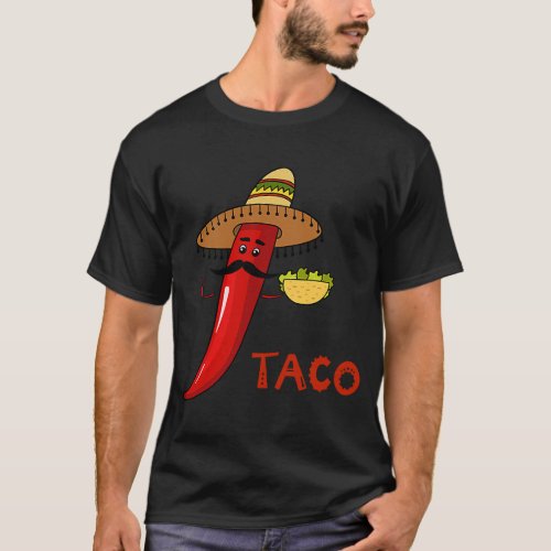 Cinco De Mayo Burritos  Mexico Tacos and Avocado   T_Shirt