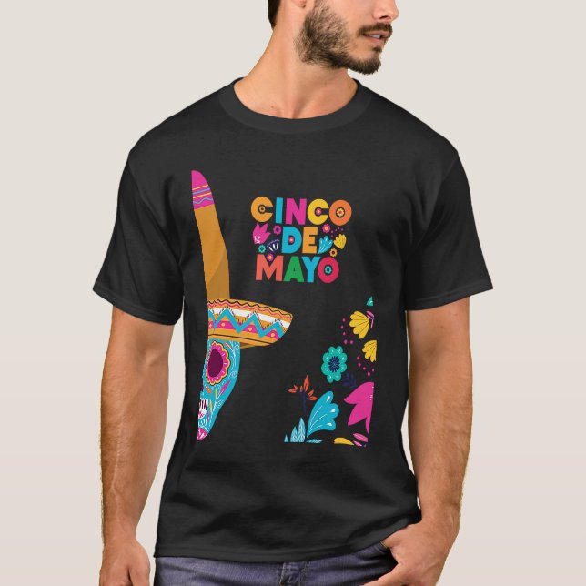 Cinco De Mayo Burritos  Mexico Tacos and Avocado   T-Shirt (Front)