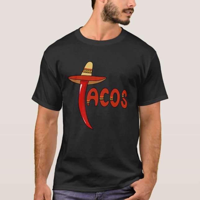 Cinco De Mayo Burritos  Mexico Tacos and Avocado   T-Shirt (Front)