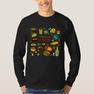 Cinco De Mayo Burritos  Mexico Tacos and Avocado   T-Shirt