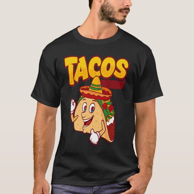 Cinco De Mayo Burritos  Mexico Tacos and Avocado   T-Shirt (Front)